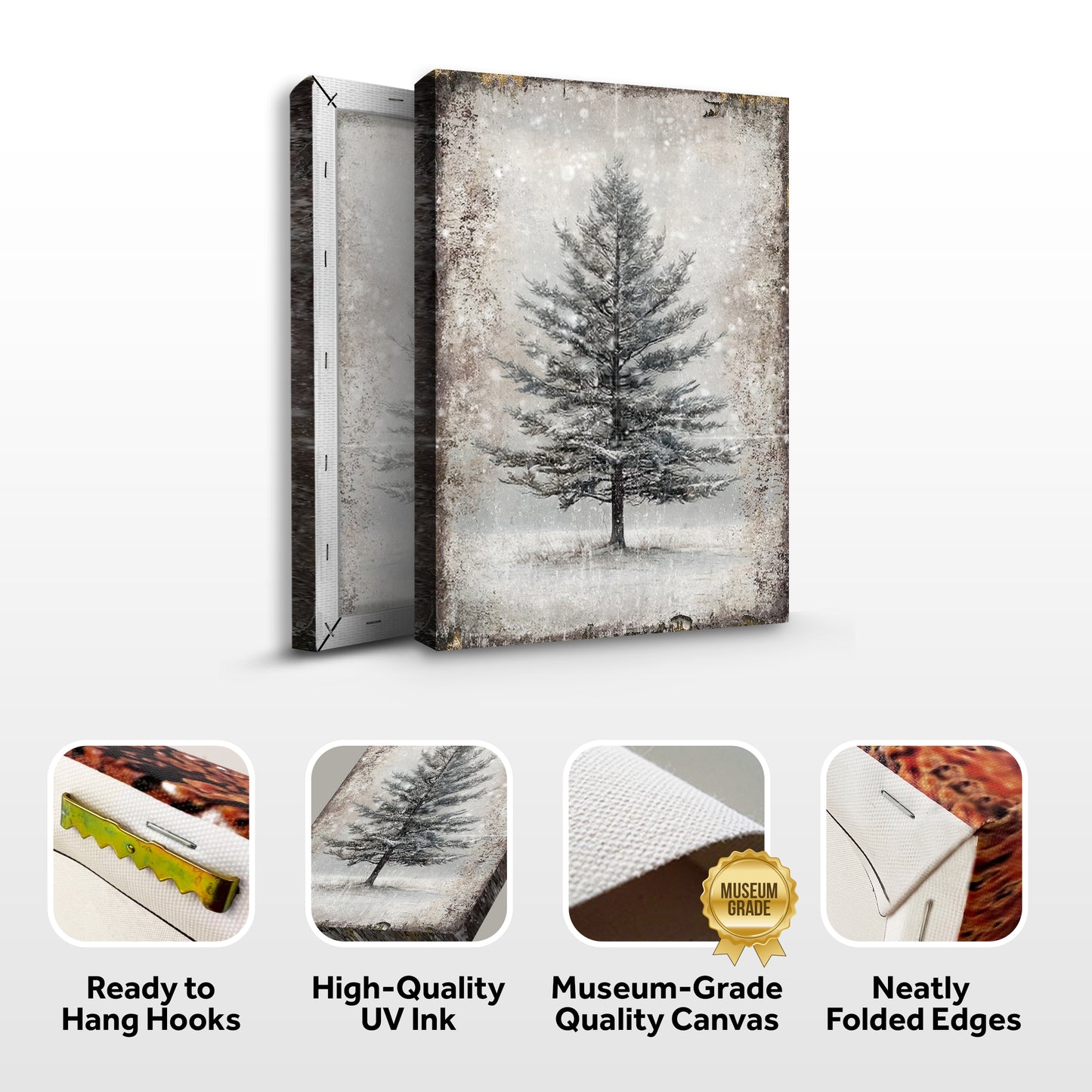 Vintage Christmas Tree Wall Art II  | Tailored Canvases