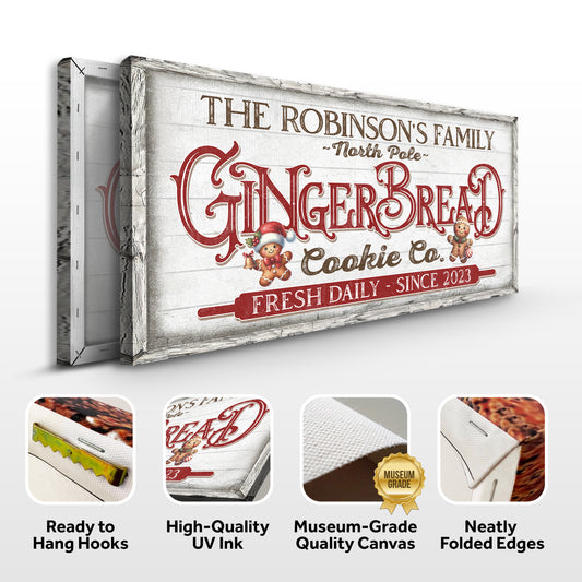 Family Gingerbread Bakery Christmas Sign IV - Image by Tailored Canvases