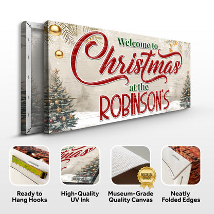 Custom Family Christmas Tree Wall Sign