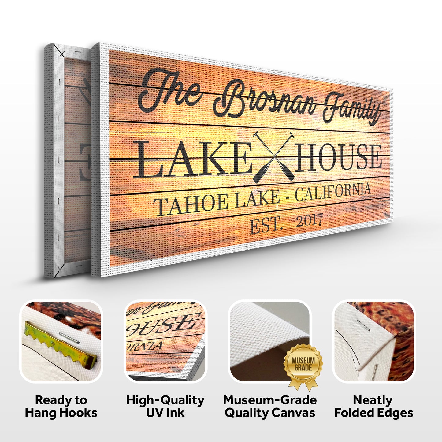 Family Lake House Paddle Sign III (Free Shipping)
