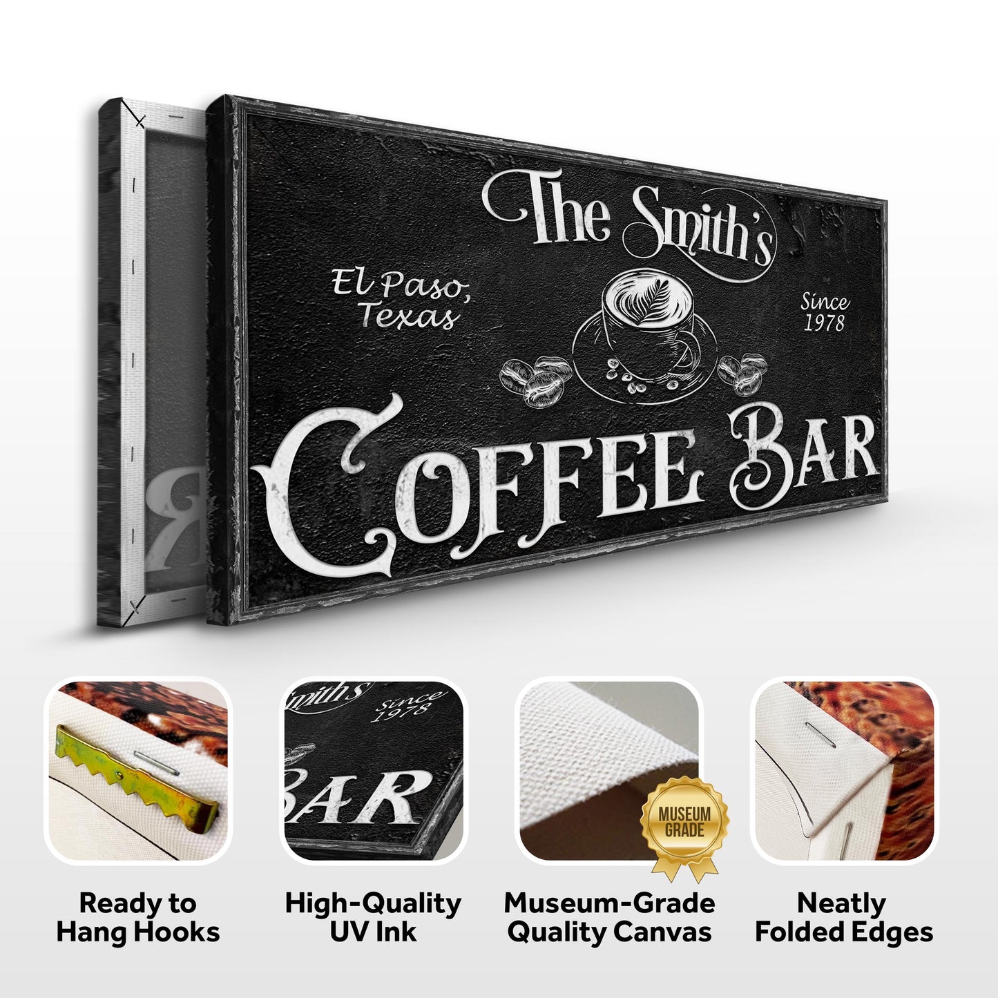 Personalized Coffee Bar Sign VI - Image by Tailored Canvases