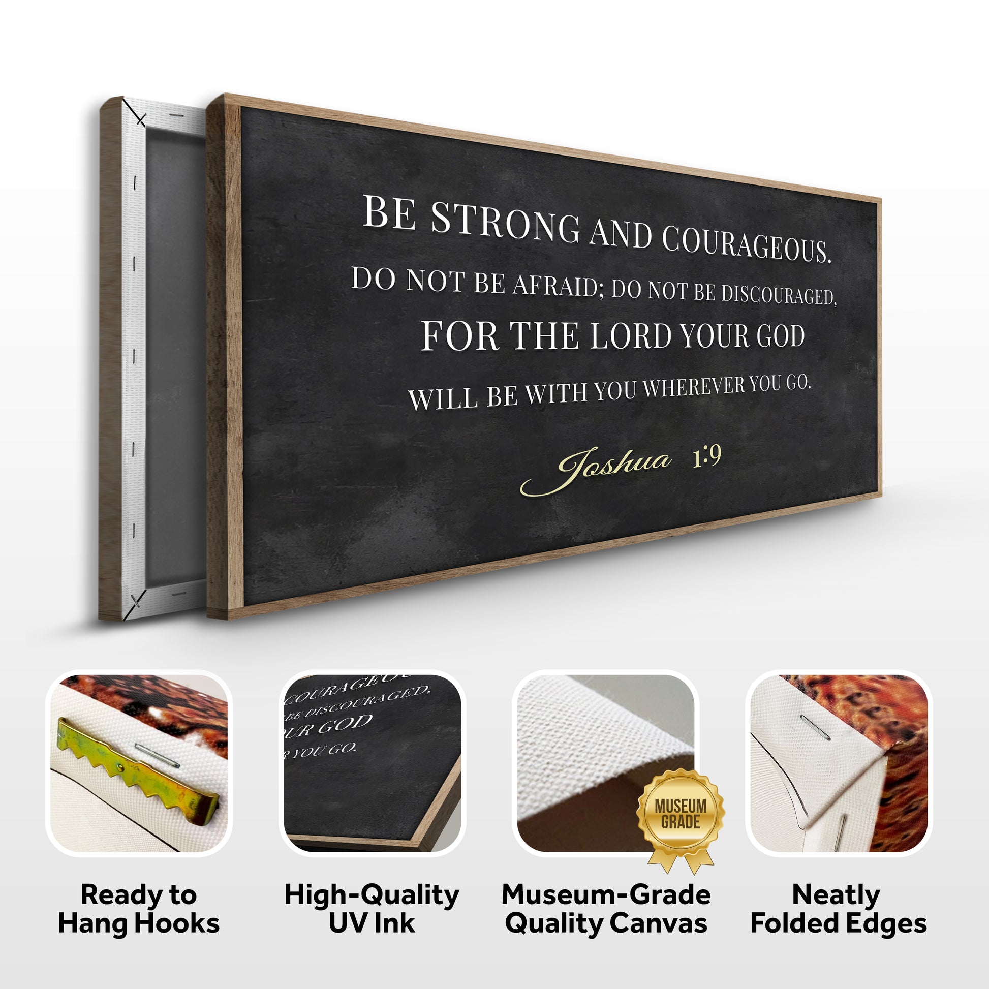 Be Strong and Courageous - Joshua 1:9 Faith Sign III