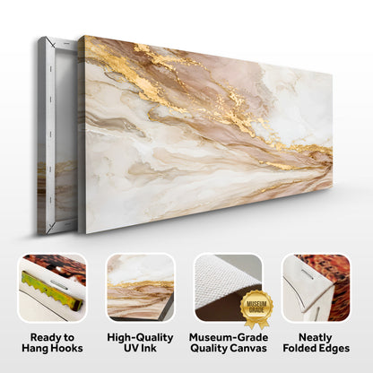 Blush Gold Flow Abstract