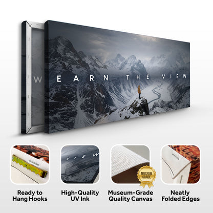 Earn The View Motivational  Wall Sign