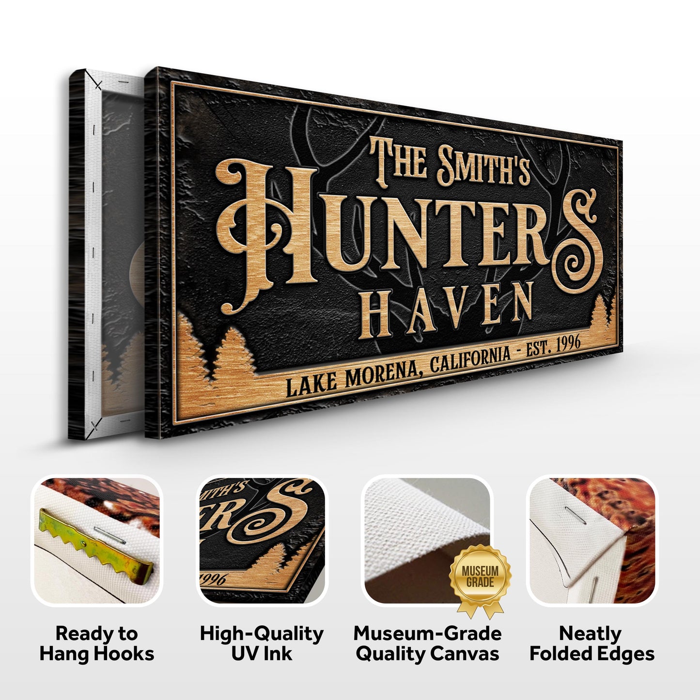 Personalized Hunters Haven Family Sign