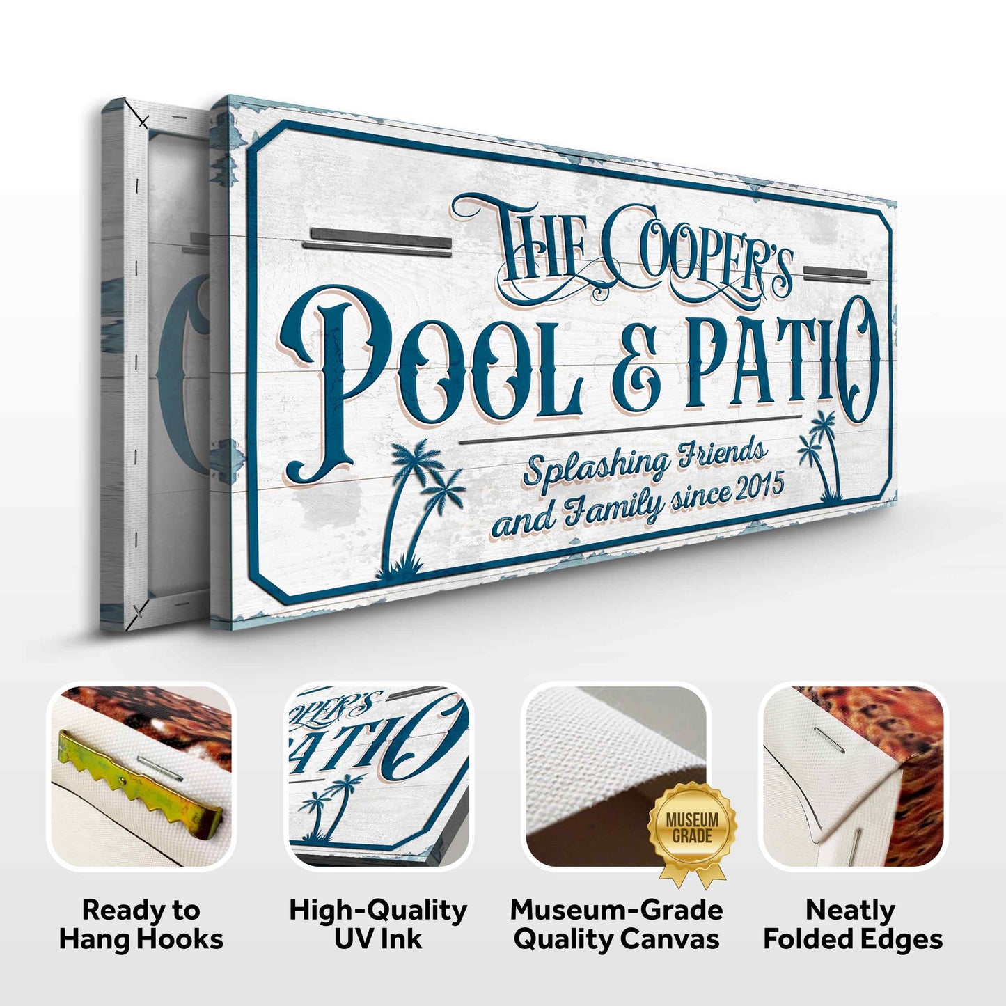 Personalized Pool Bar Sign - Image by Tailored Canvases