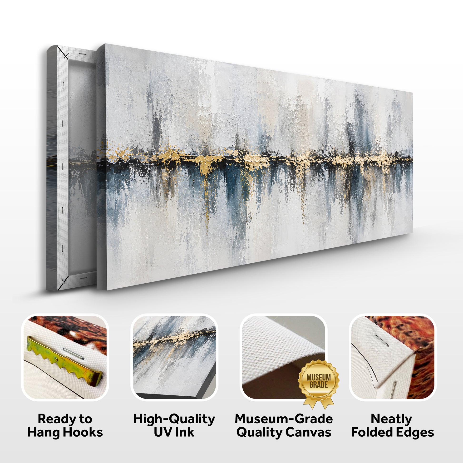 Silver Horizon Luxe Abstract