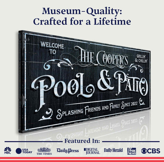 Personalized Pool & Patio Sign IV - Image by Tailored Canvases