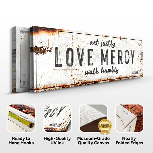 Act Justly Love Mercy Walk Humbly Faith Sign - Image by Tailored Canvases
