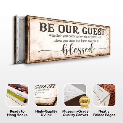 May You Be Blessed Be Our Guest Entryway Sign II