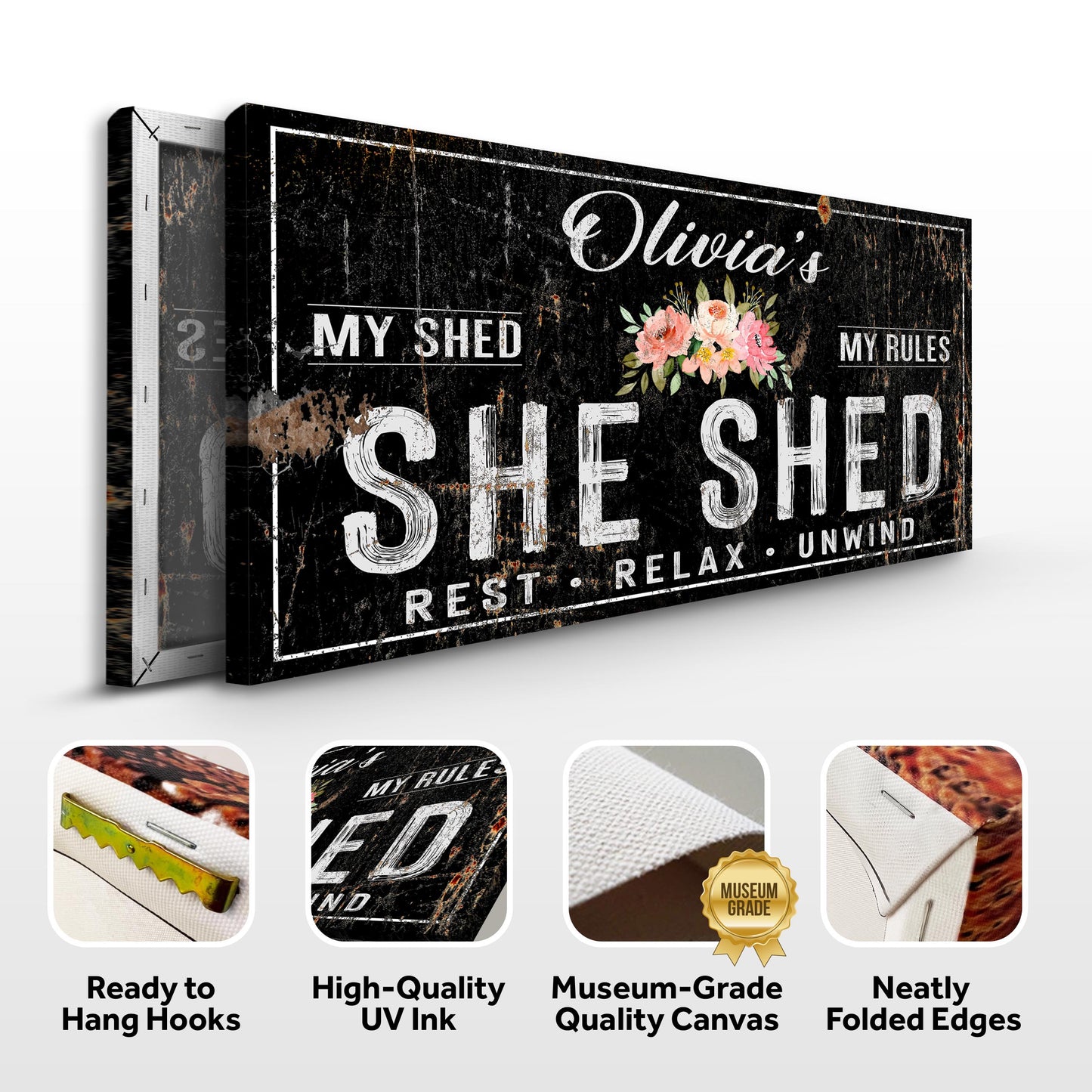 Personalized She Shed Sign IX