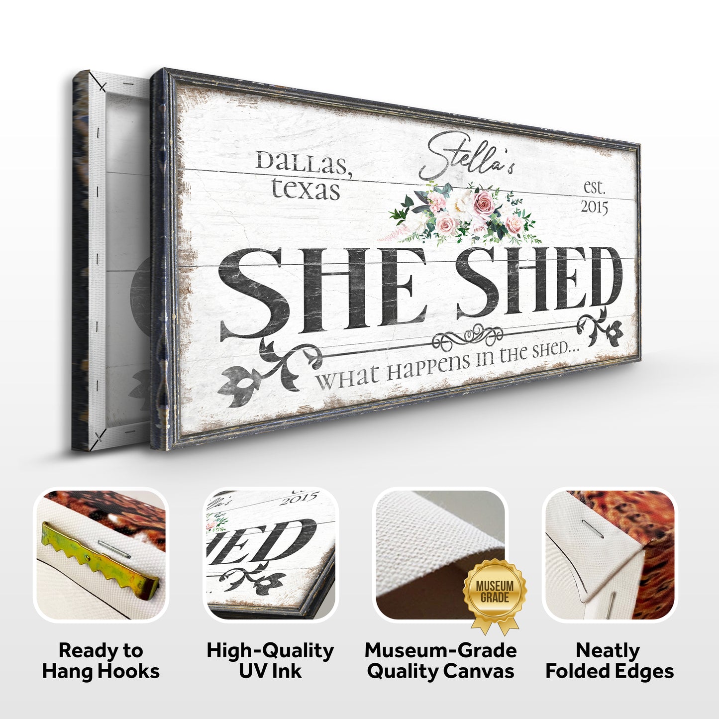 Personalized She Shed Sign VII