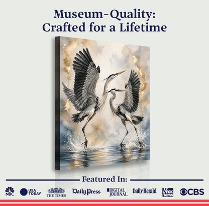 Dancing Herons