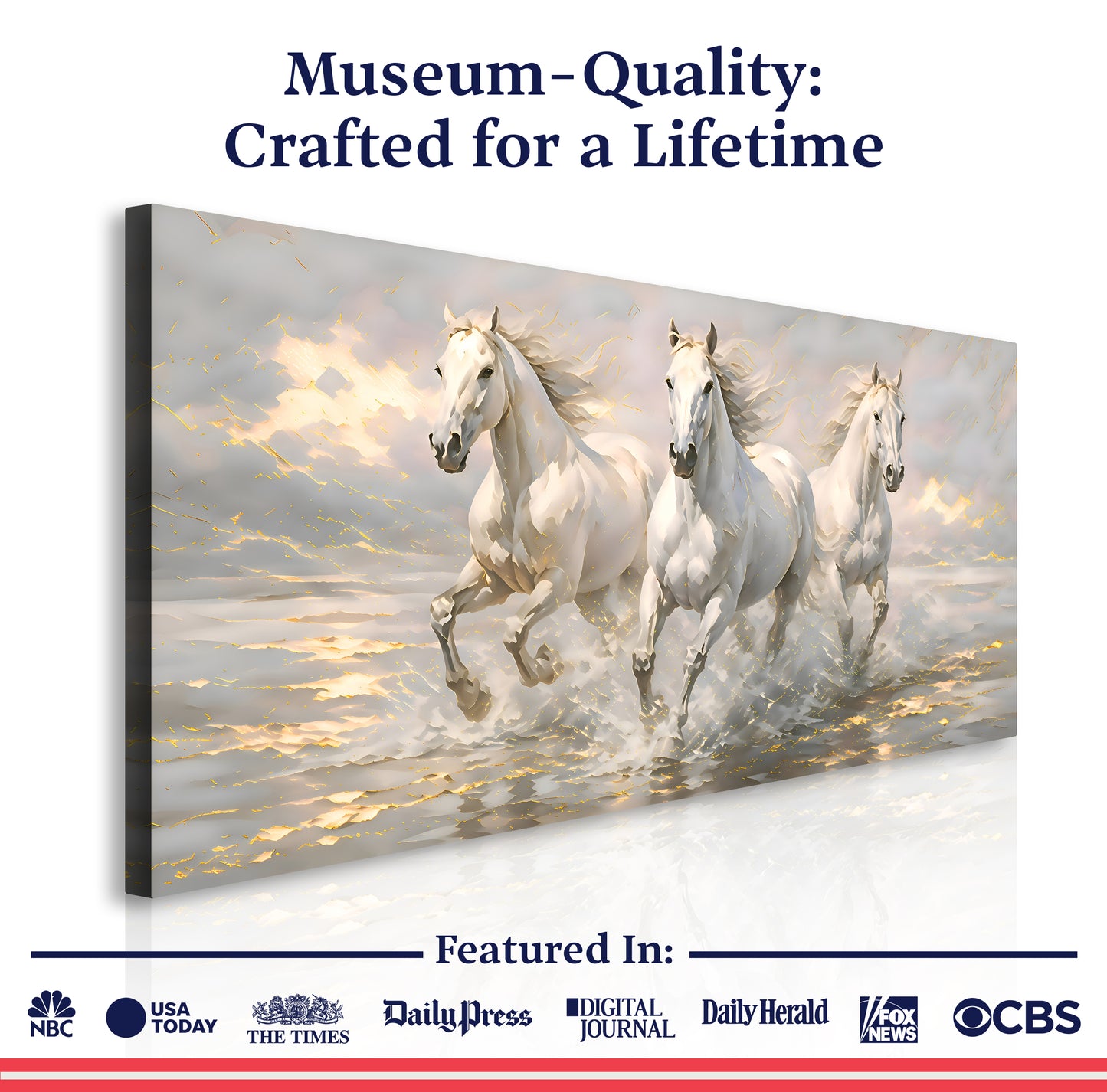Majestic White Horses