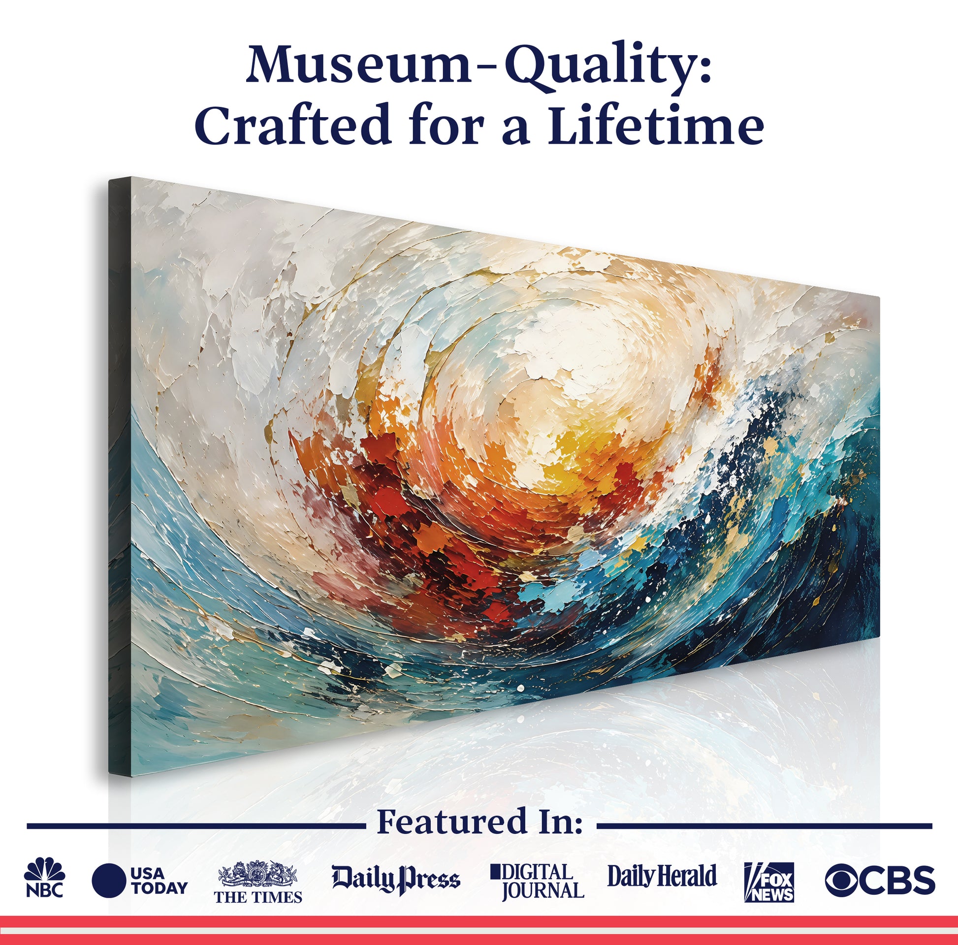 Radiant Ocean Vortex Wall Art
