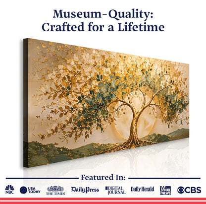 Golden Harmony Tree Wall Art