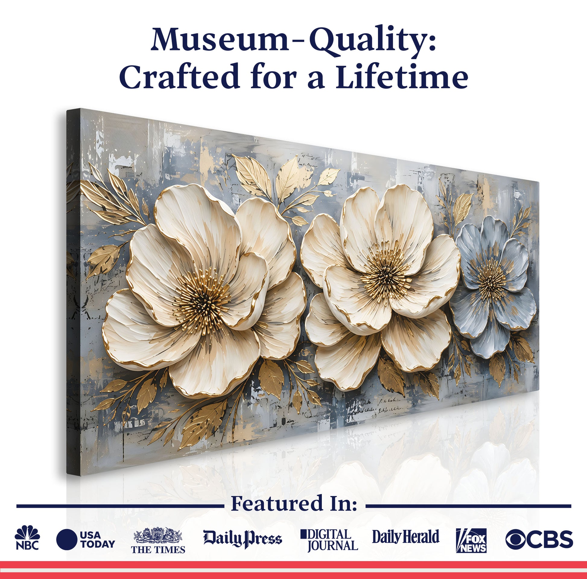 Golden Ivory Blossoms