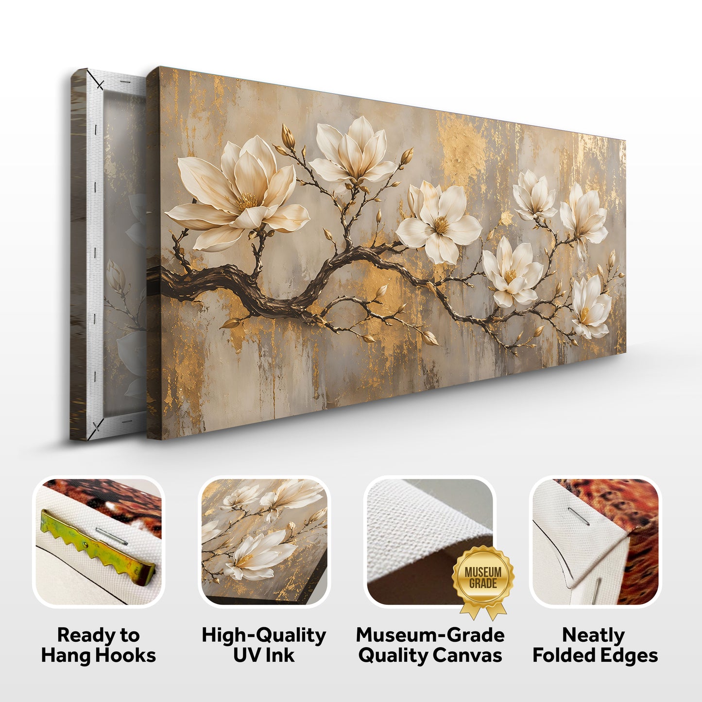 Golden Magnolia Wall Art