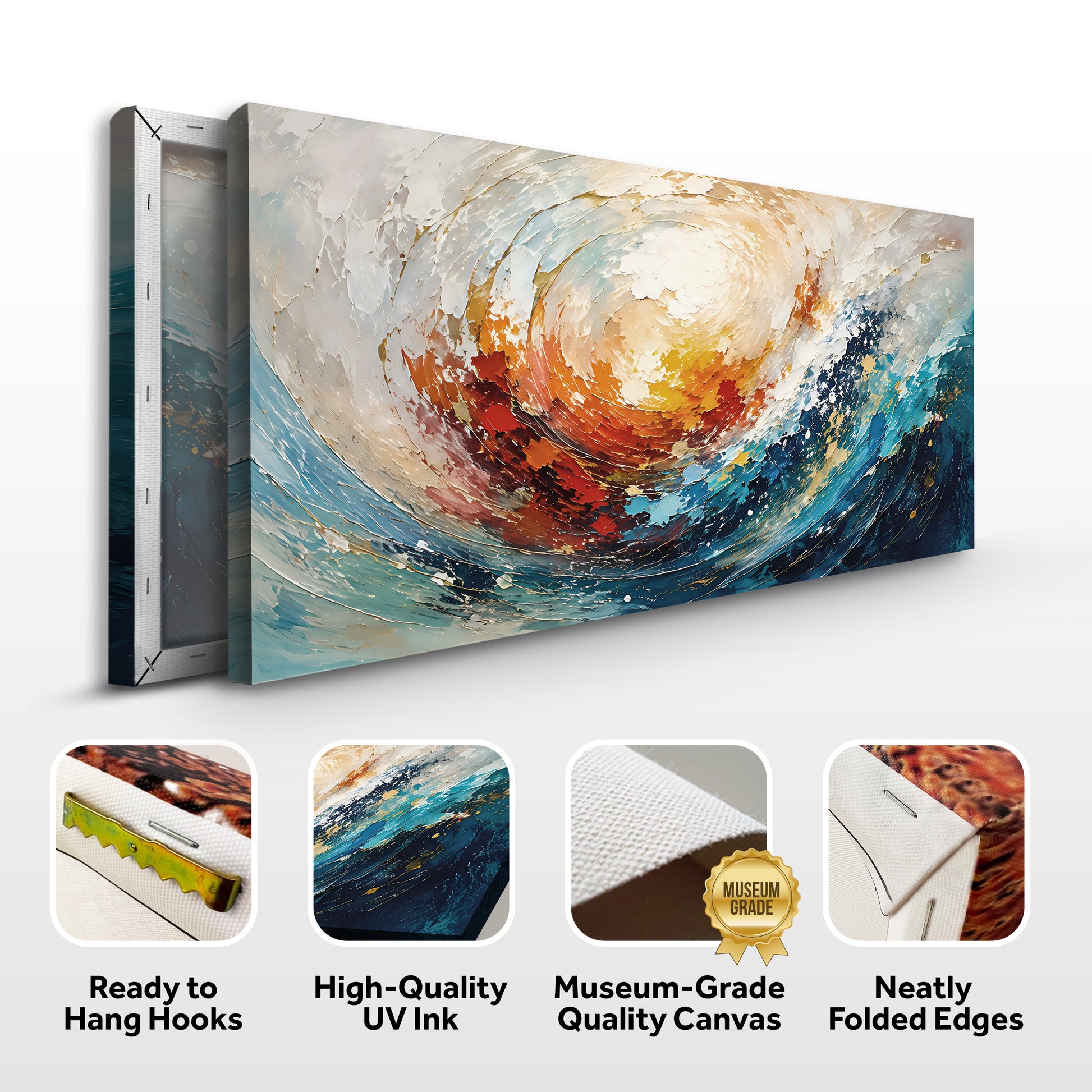 Radiant Ocean Vortex Wall Art