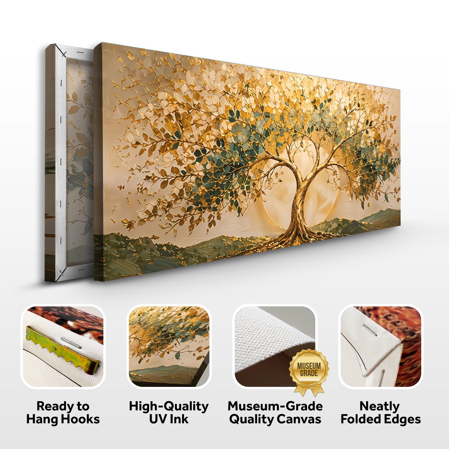 Golden Harmony Tree Wall Art