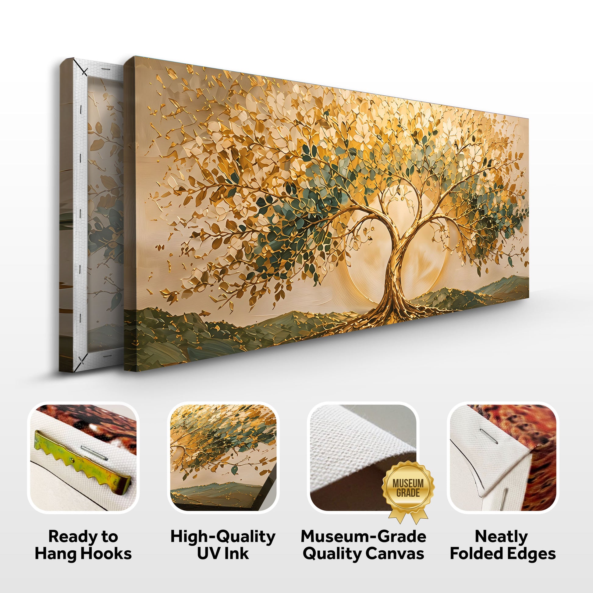Golden Harmony Tree Wall Art