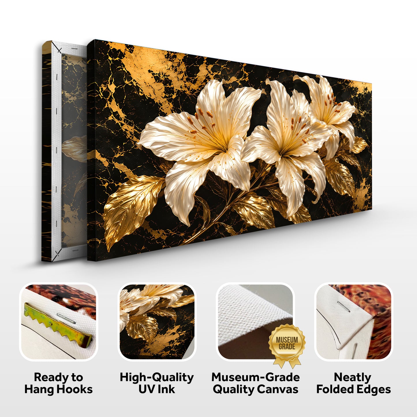 Golden Lily Radiance Wall Art
