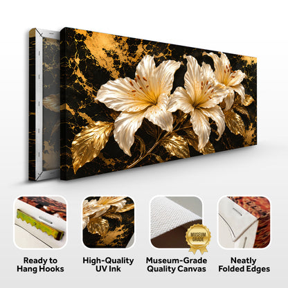 Golden Lily Radiance Wall Art