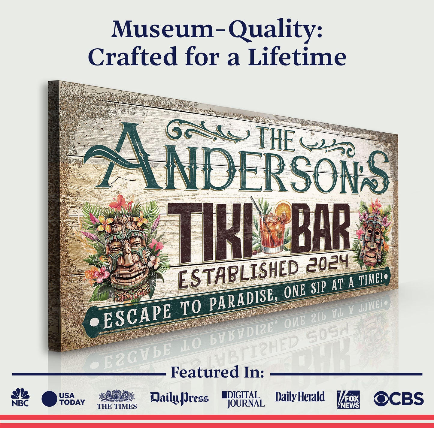 Personalized Tiki Bar Sign III Quality - Image by Tailored Canvases