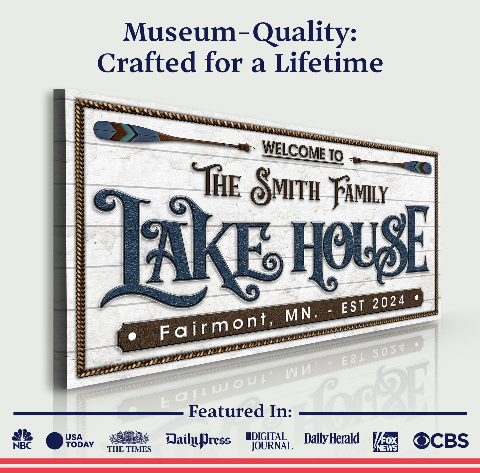 Lake House Sign XII Quality - Image by Tailored Canvases