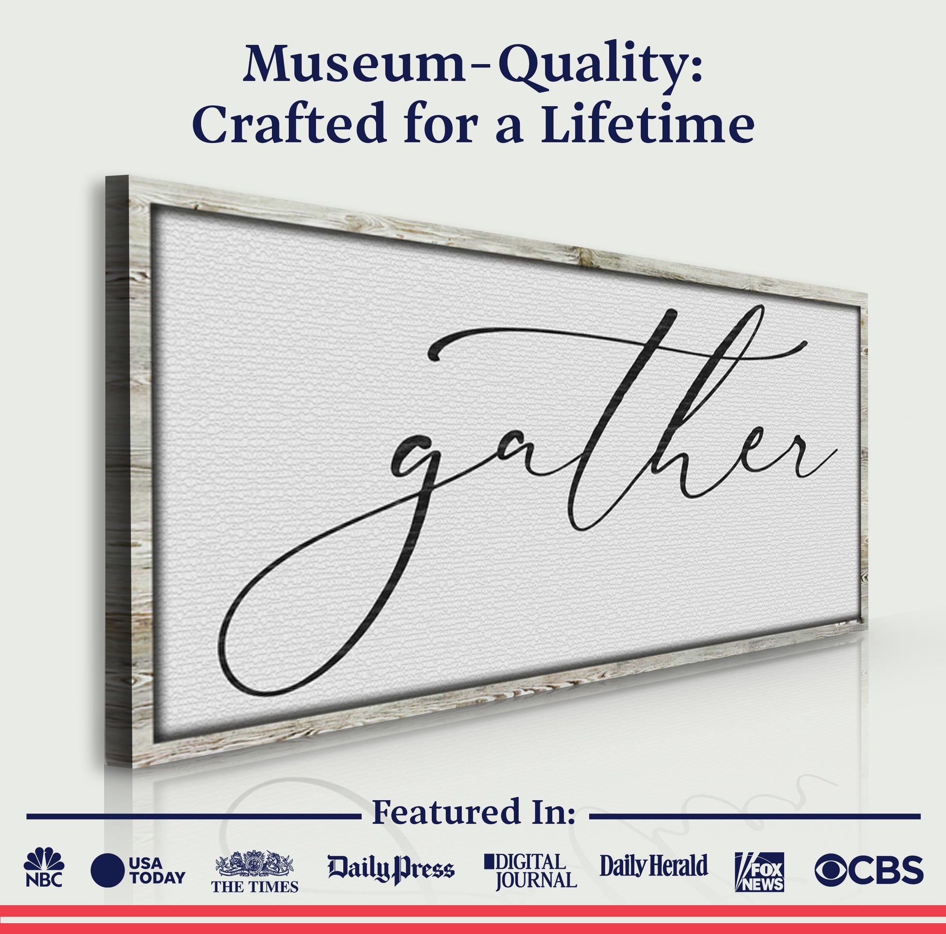 Gather Sign III Specs - Image by Tailored Canvases