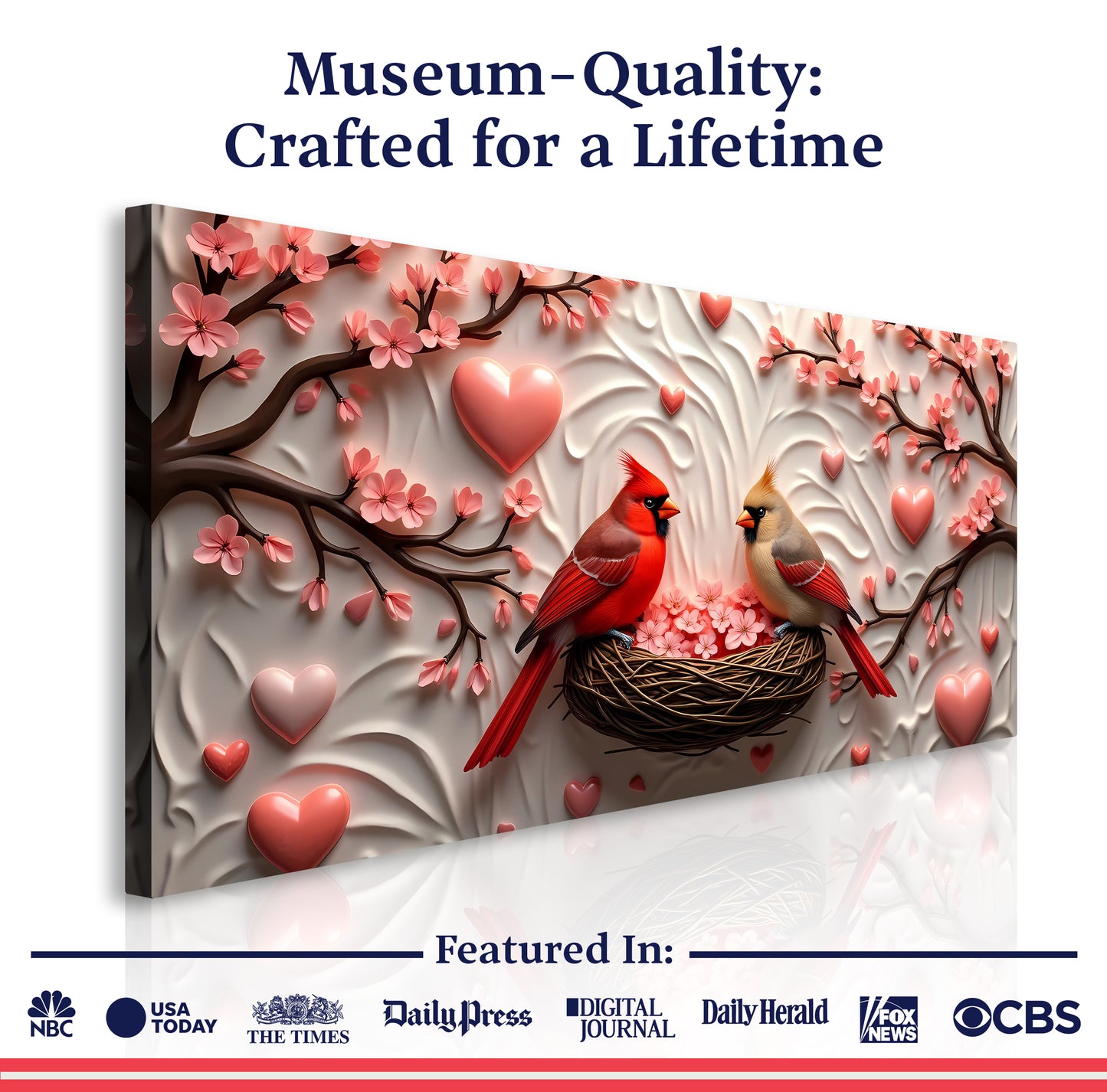 3D Cardinals Wall Art IV