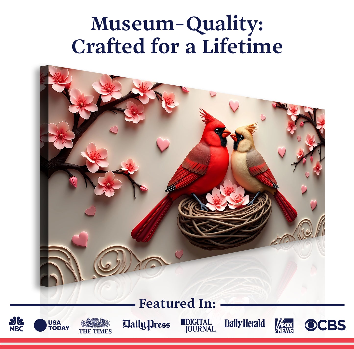 3D Cardinals Wall Art VI