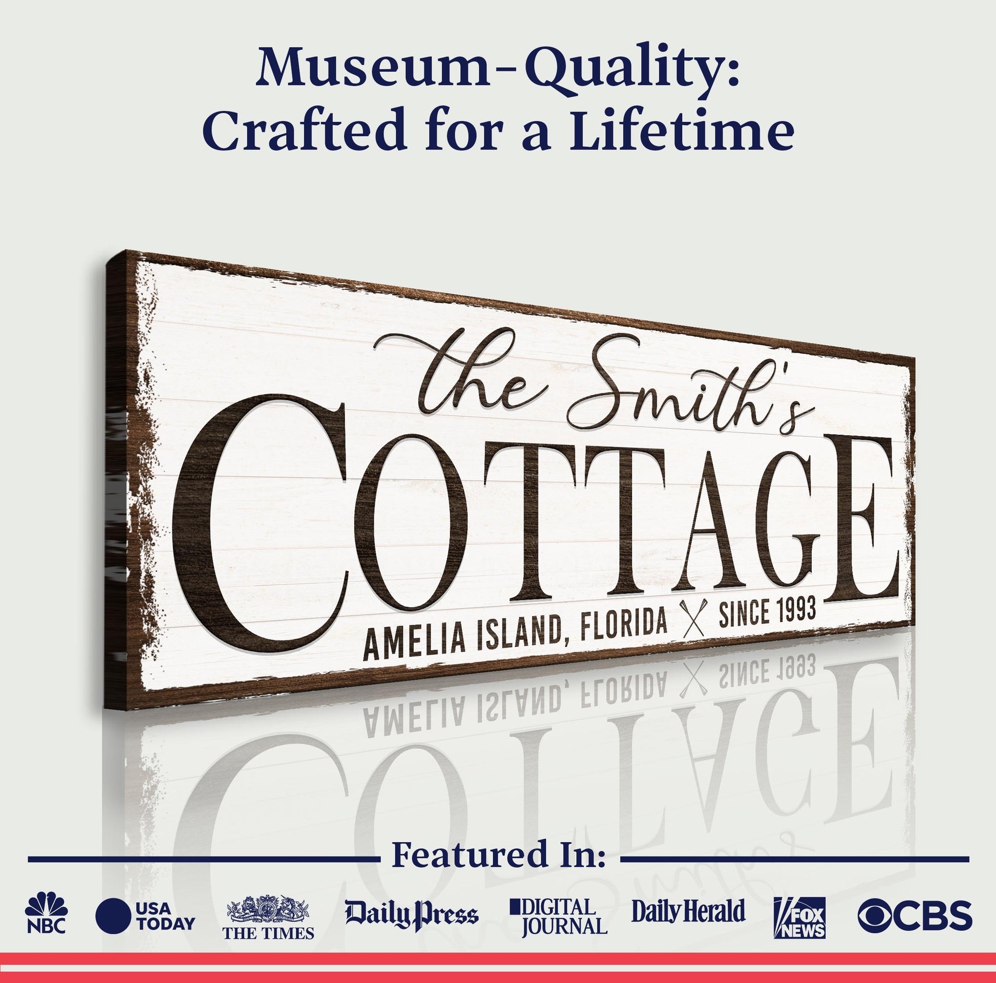 Cottage Beach House Sign II Quality - Image by Tailored Canvases