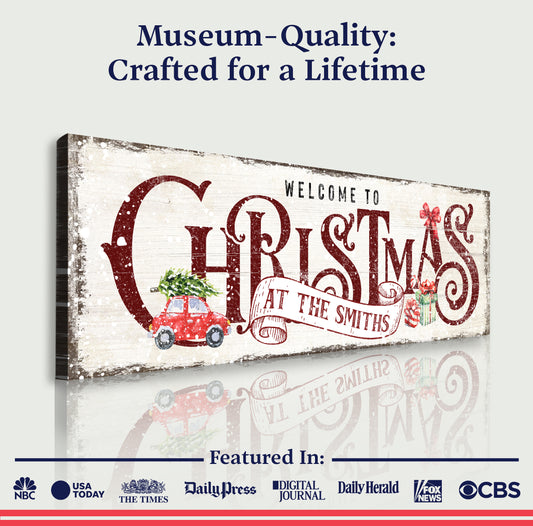 Family Welcome To Christmas Sign II - Image by Tailored Canvases