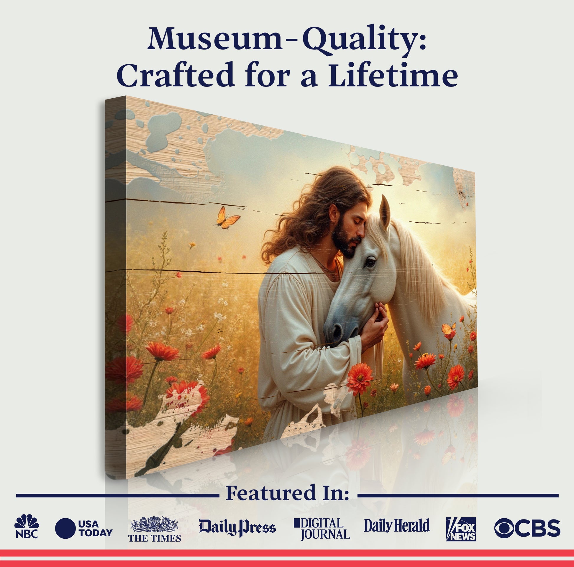 Jesus and Horse Faith Wall Art II