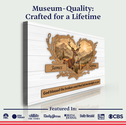 Couple Deer Sign III - Image by Tailored Canvases