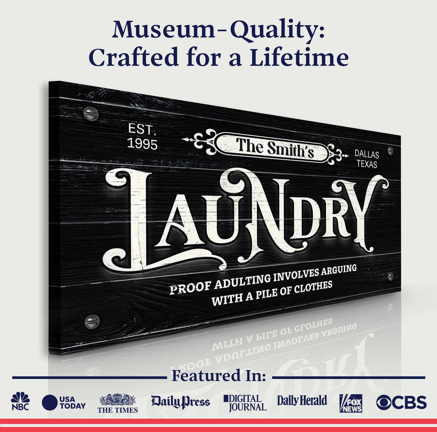 Laundry Room Sign VII Quality - Image by Tailored Canvases