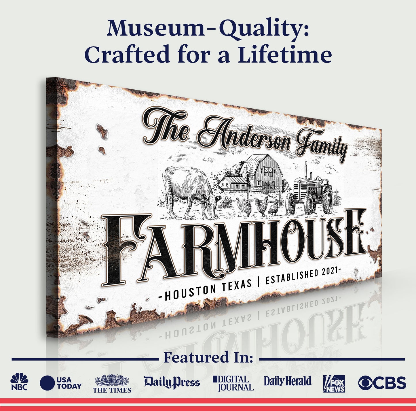 Personalized Farmhouse Sign III - Image by Tailored Canvases