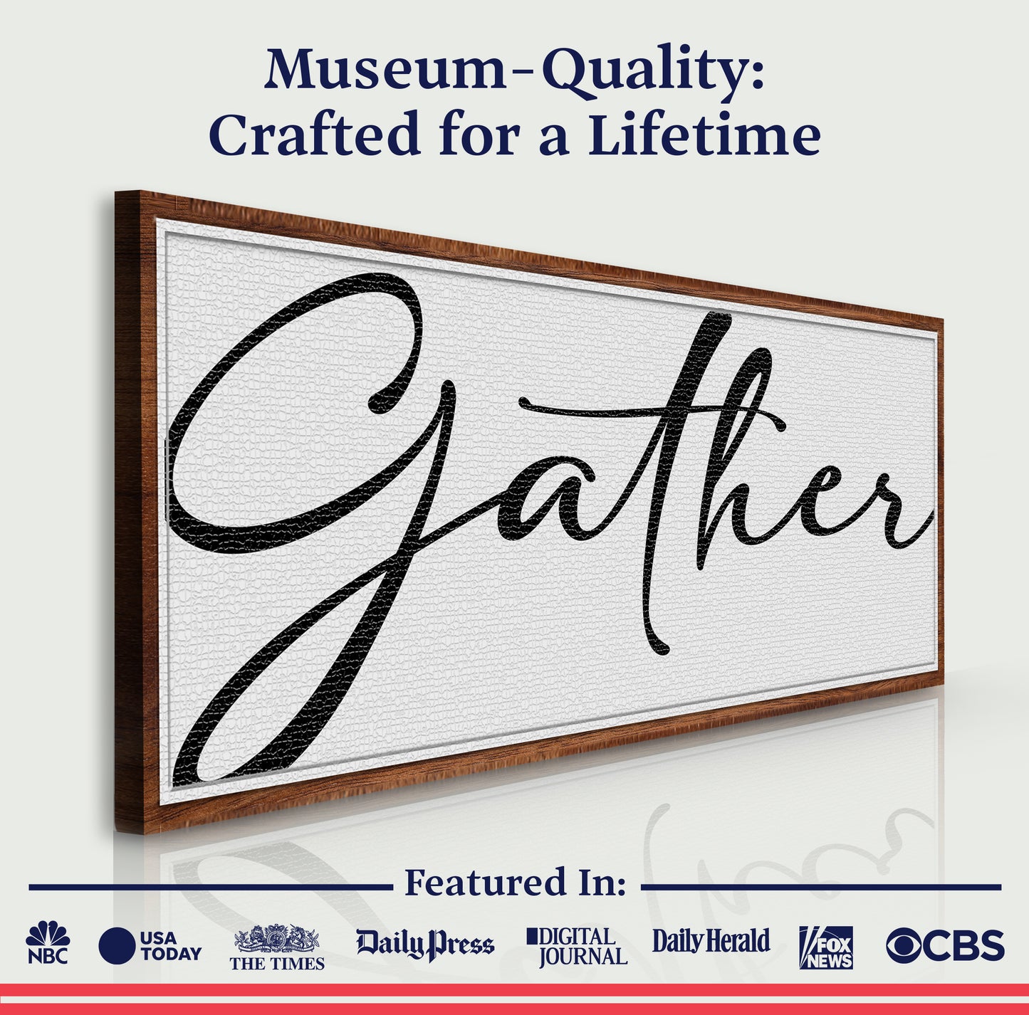 Gather Sign XV Quality - Image by Tailored Canvases