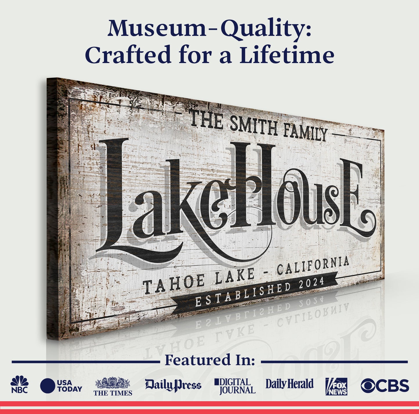 Lake House Sign XI Quality - Image by Tailored Canvases