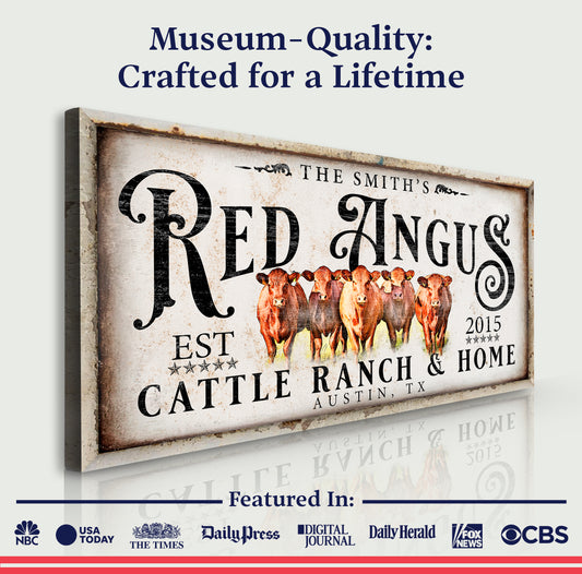 Red Angus Sign II Quality - Image by Tailored Canvases