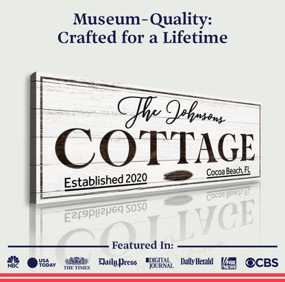 Cottage Beach House Sign Quality - Image by Tailored Canvases