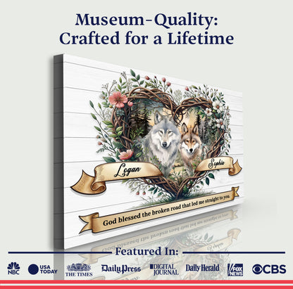 Couple Wolves Sign - Image by Tailored Canvases