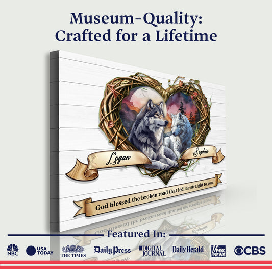 Couple Wolves Sign III - Image by Tailored Canvases