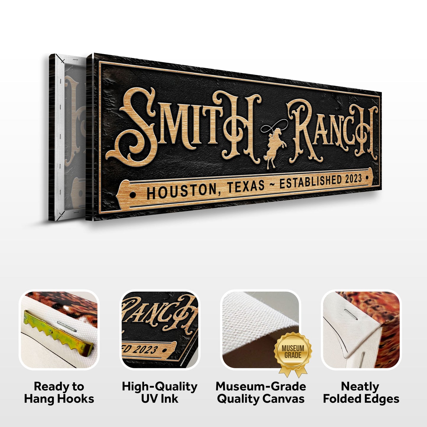 Personalized Horse Ranch Sign Specs - Image by Tailored Canvases