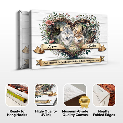 Couple Wolves Sign - Image by Tailored Canvases