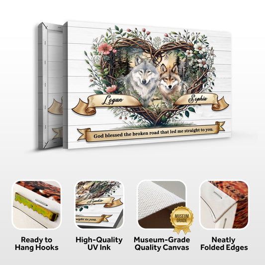 Couple Wolves Sign - Image by Tailored Canvases