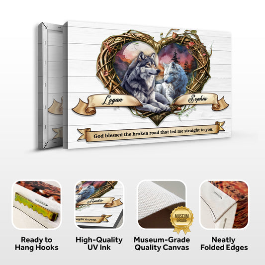 Couple Wolves Sign III - Image by Tailored Canvases