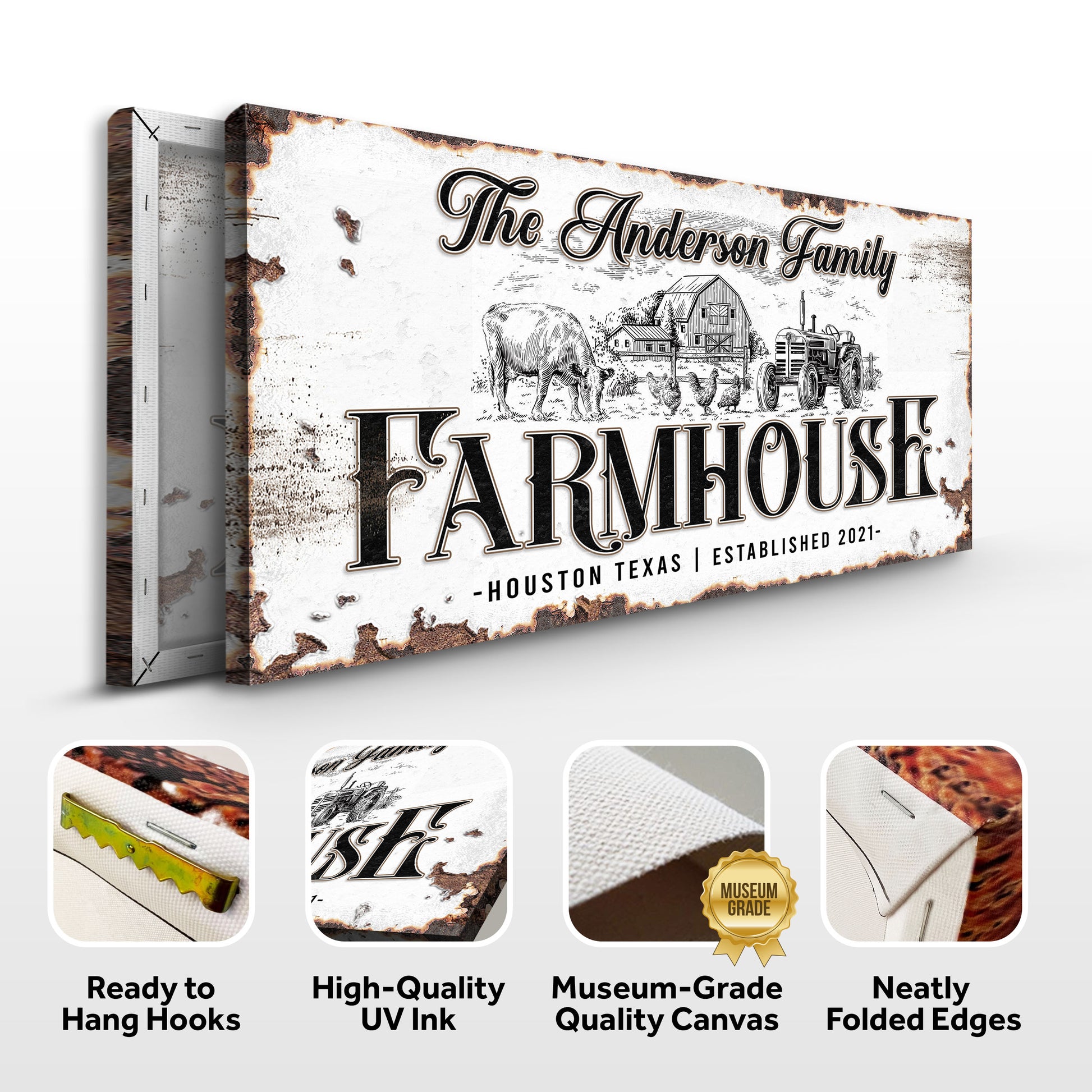 Personalized Farmhouse Sign III - Image by Tailored Canvases