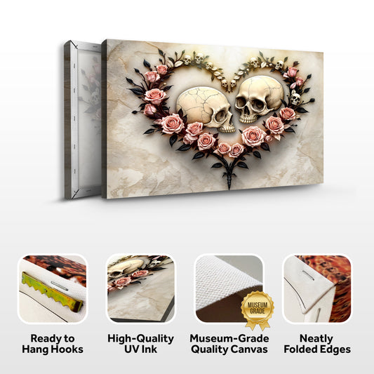 Skull and Flowers Wall Art VI